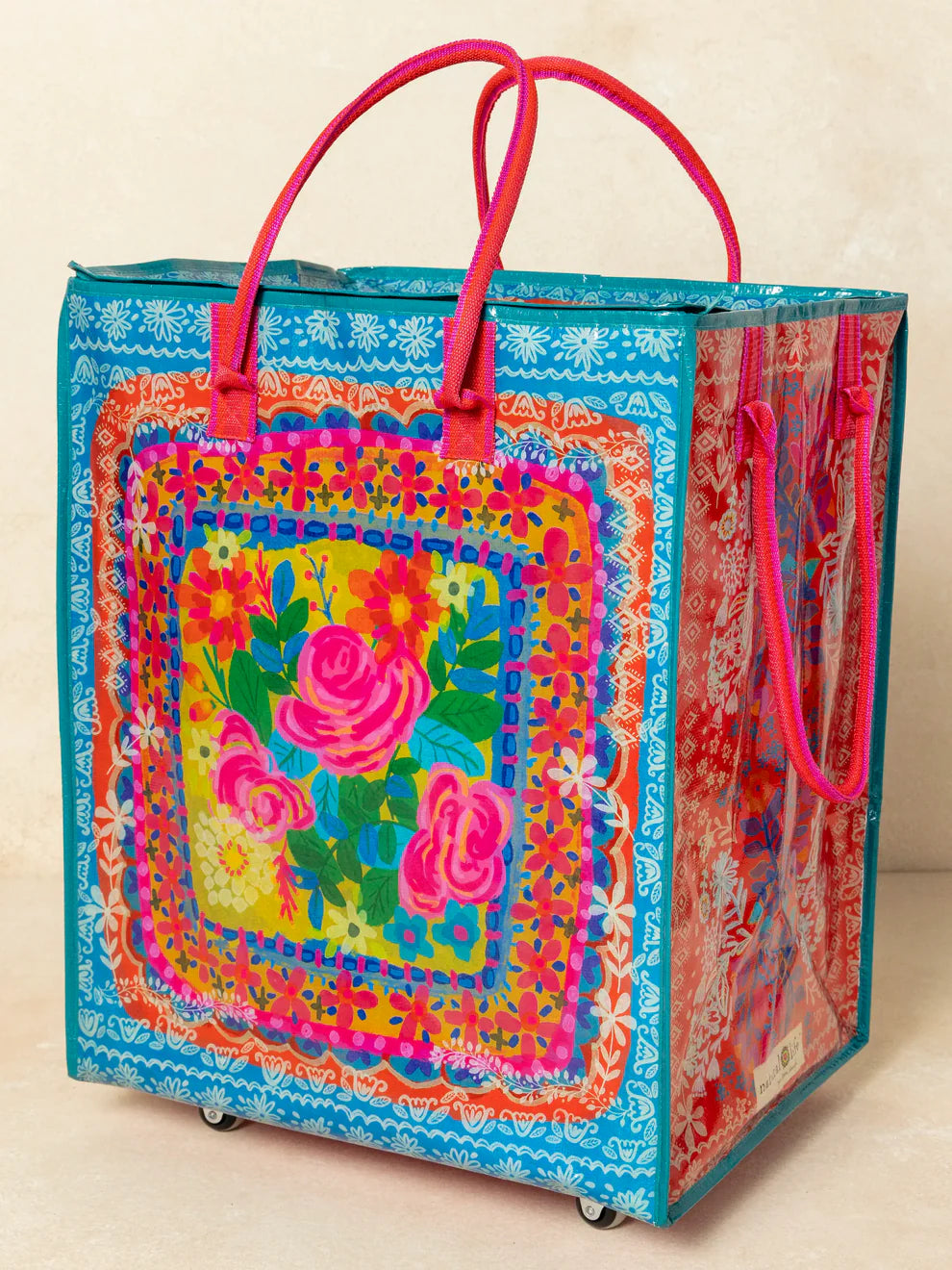 Flower Bouquet XL Rolling Tote Bag