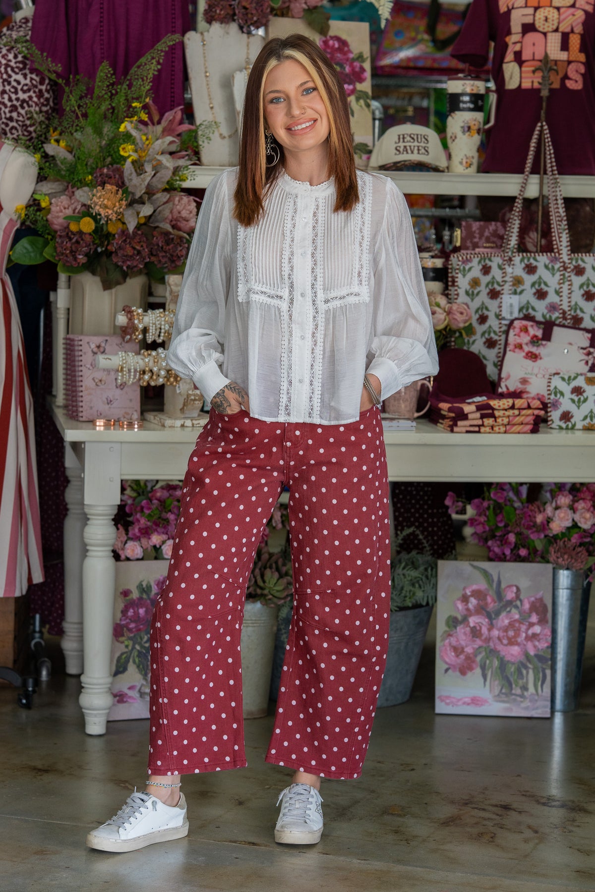 Sleigh The Day Polka Dot Pants