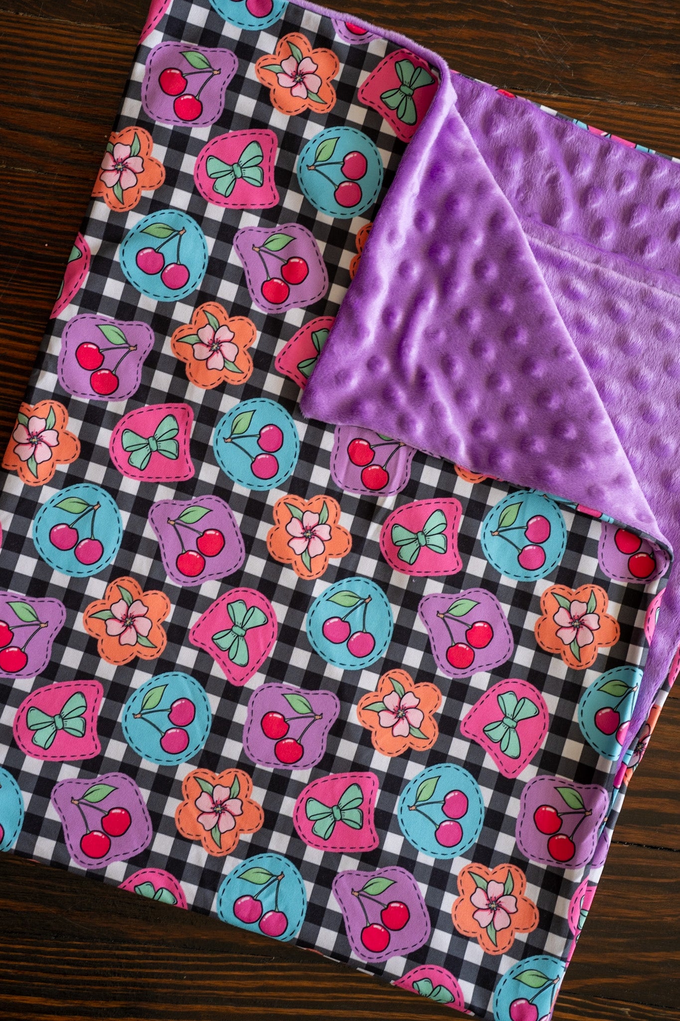 Cherry Good Mood Minky Blanket