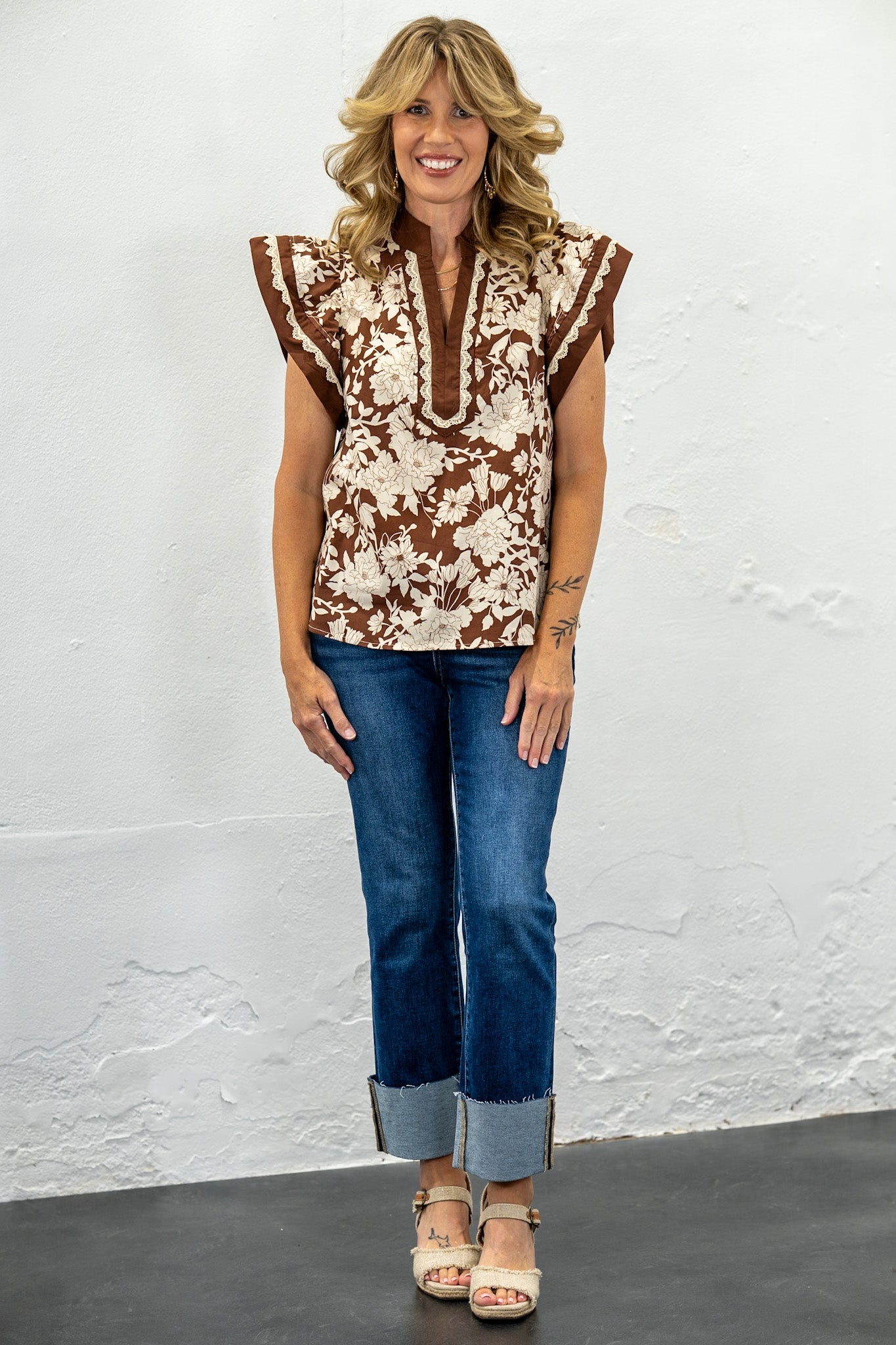 Veronika Ruffle Sleeve Top