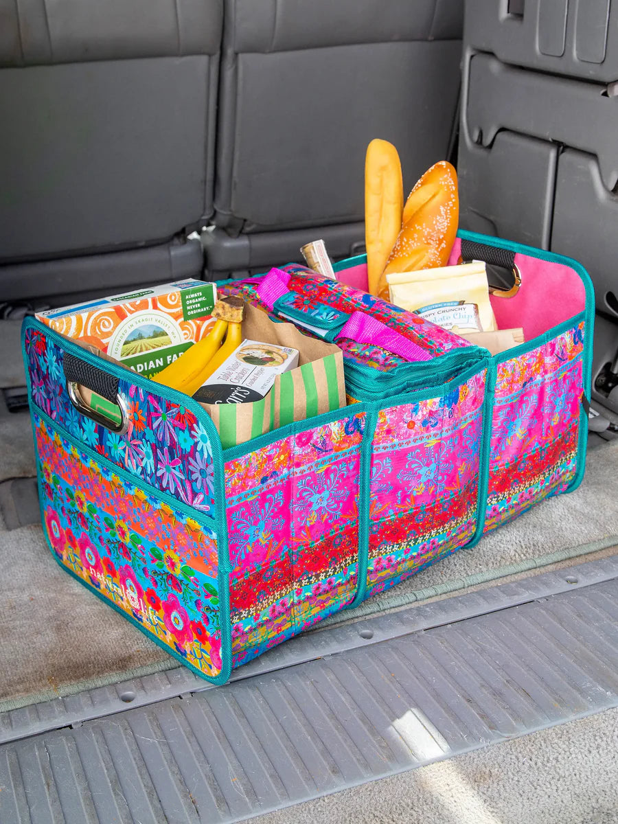 Rainbow Floral Car Trunk Organizer