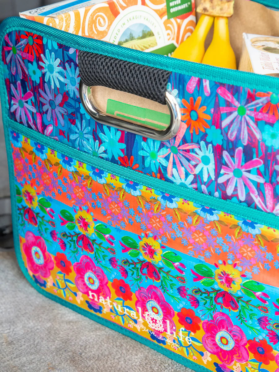 Rainbow Floral Car Trunk Organizer