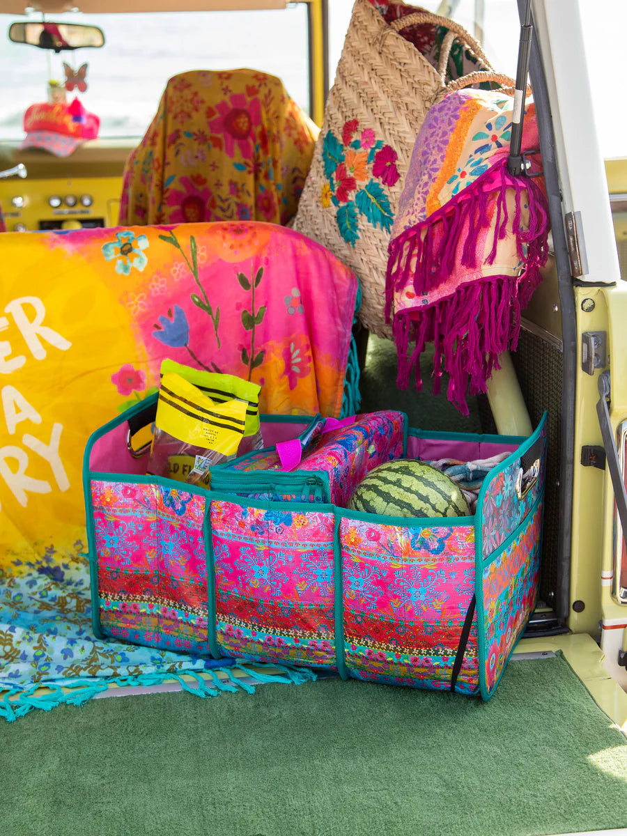 Rainbow Floral Car Trunk Organizer
