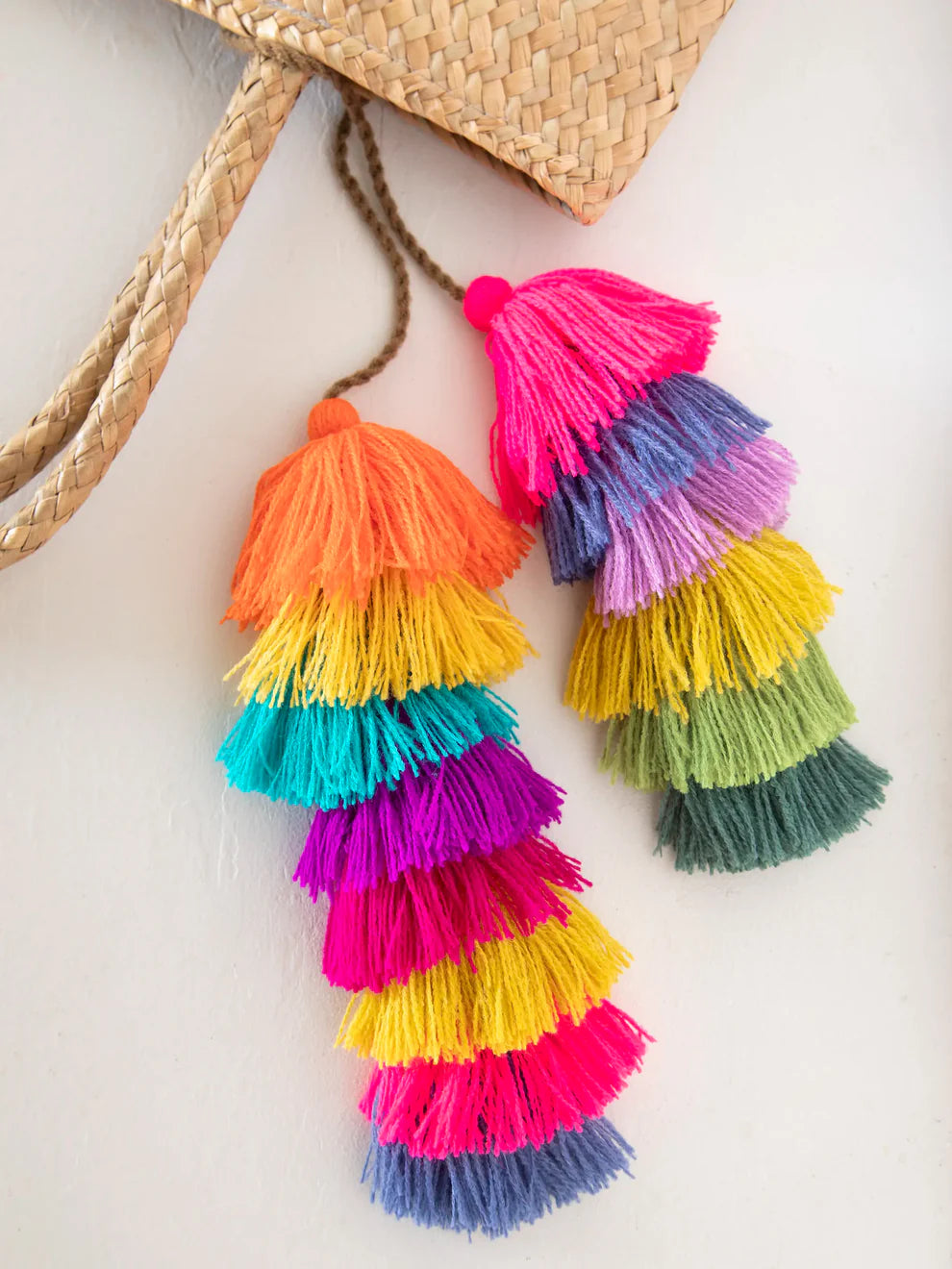 Multicolored Tassel Tie-On