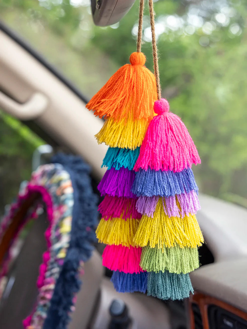 Multicolored Tassel Tie-On