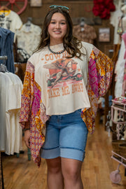 Cowboy Take Me Away Poncho Top