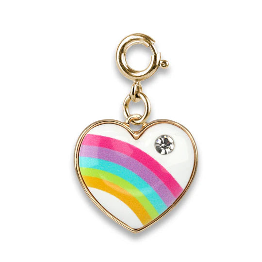 Puffed Rainbow Heart Charm