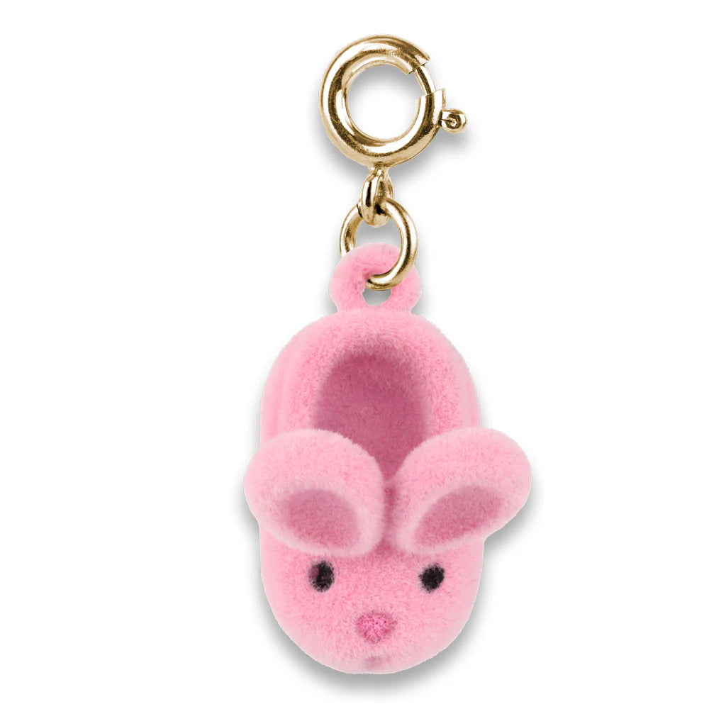 Furry Bunny Slipper Charm