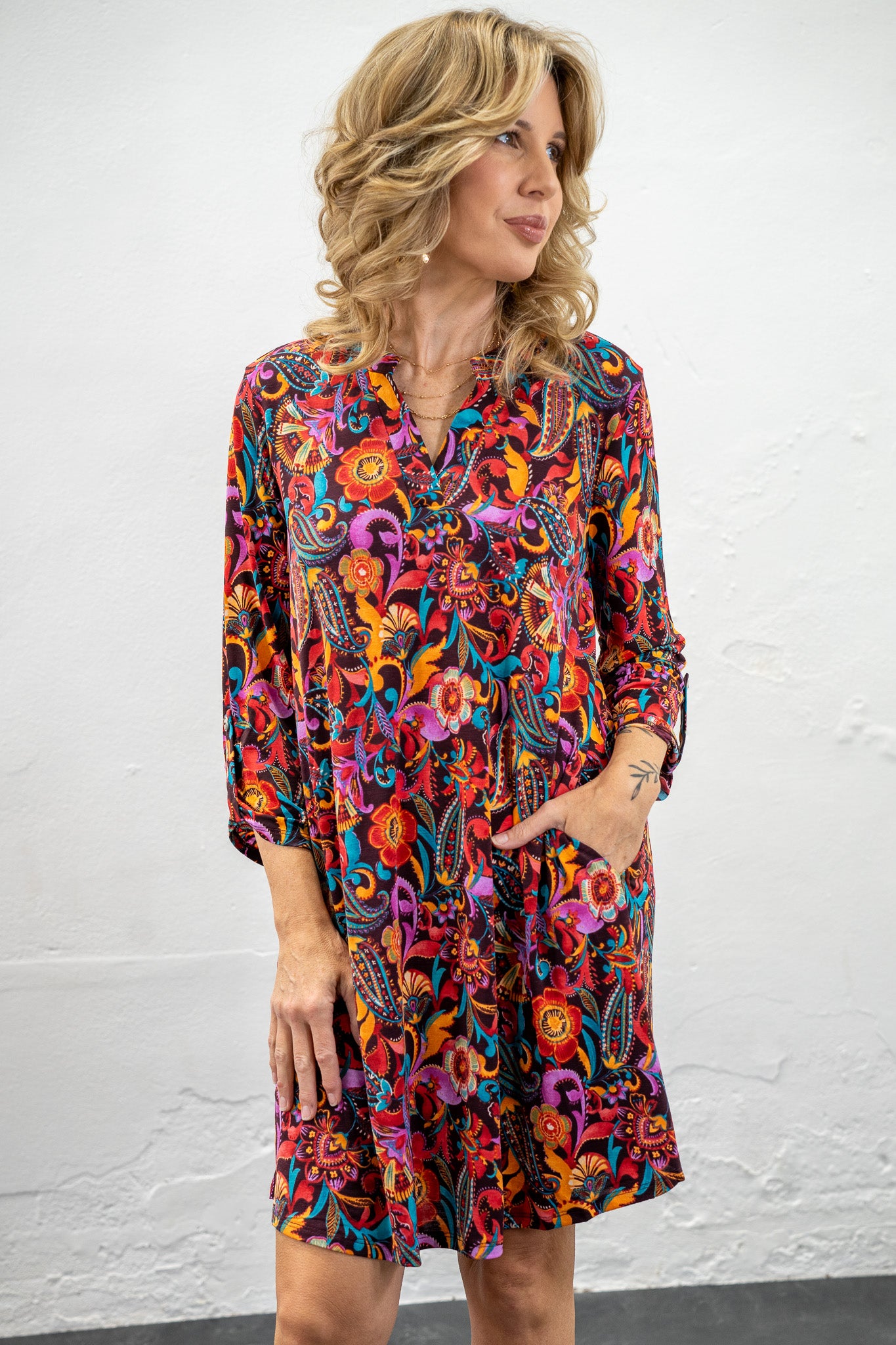 Annelise Paisley Dress