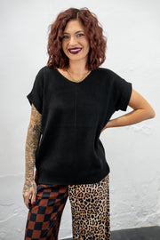 Kayla Black Knit Top