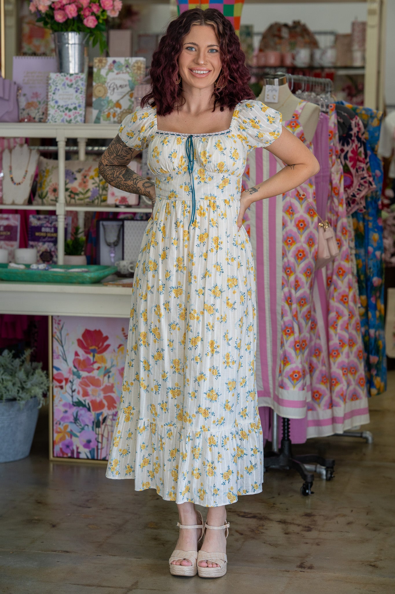 Sweet As Honey Floral Dress