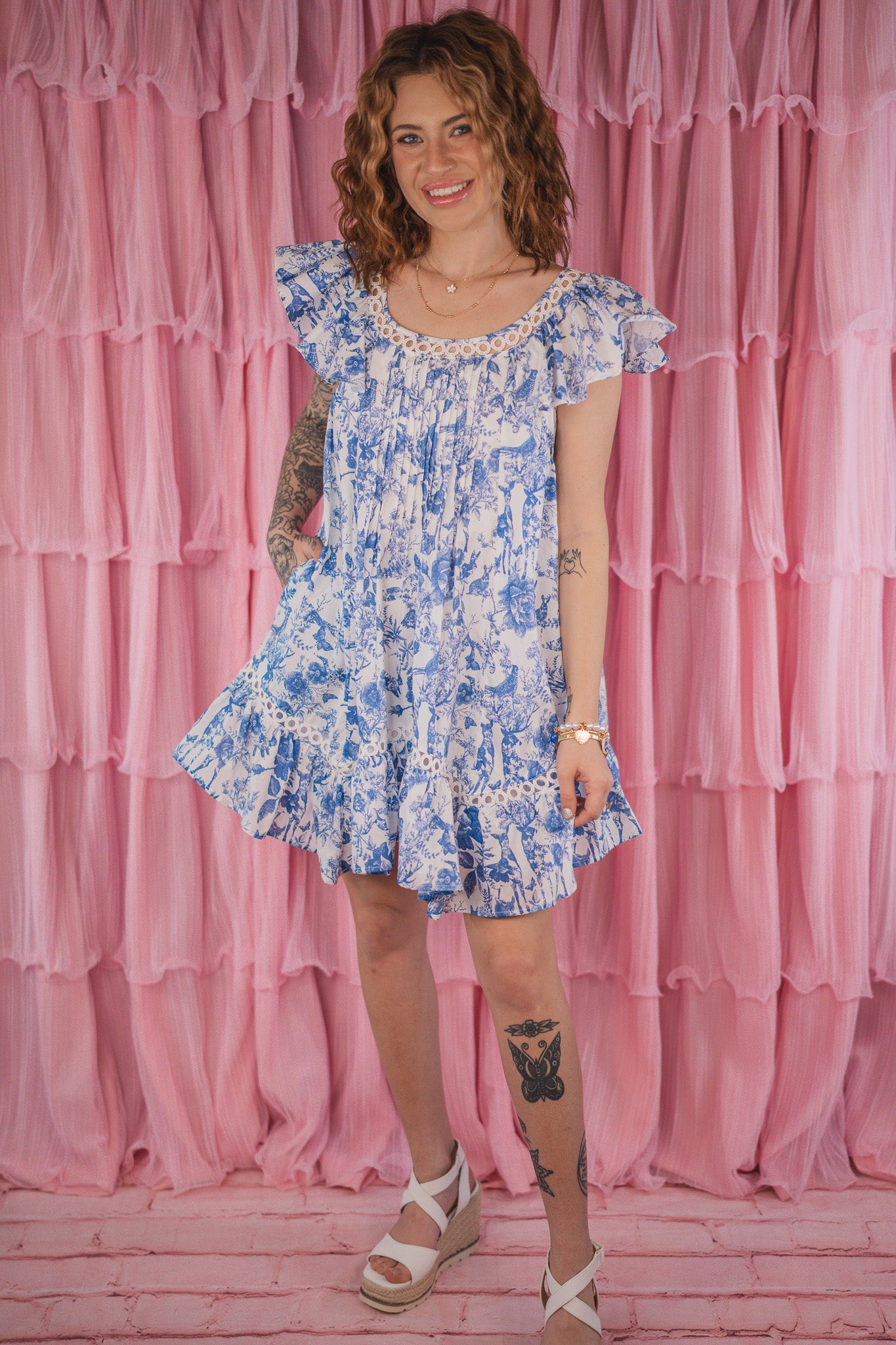 Natalia Navy Floral Dress