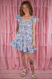 Natalia Navy Floral Dress