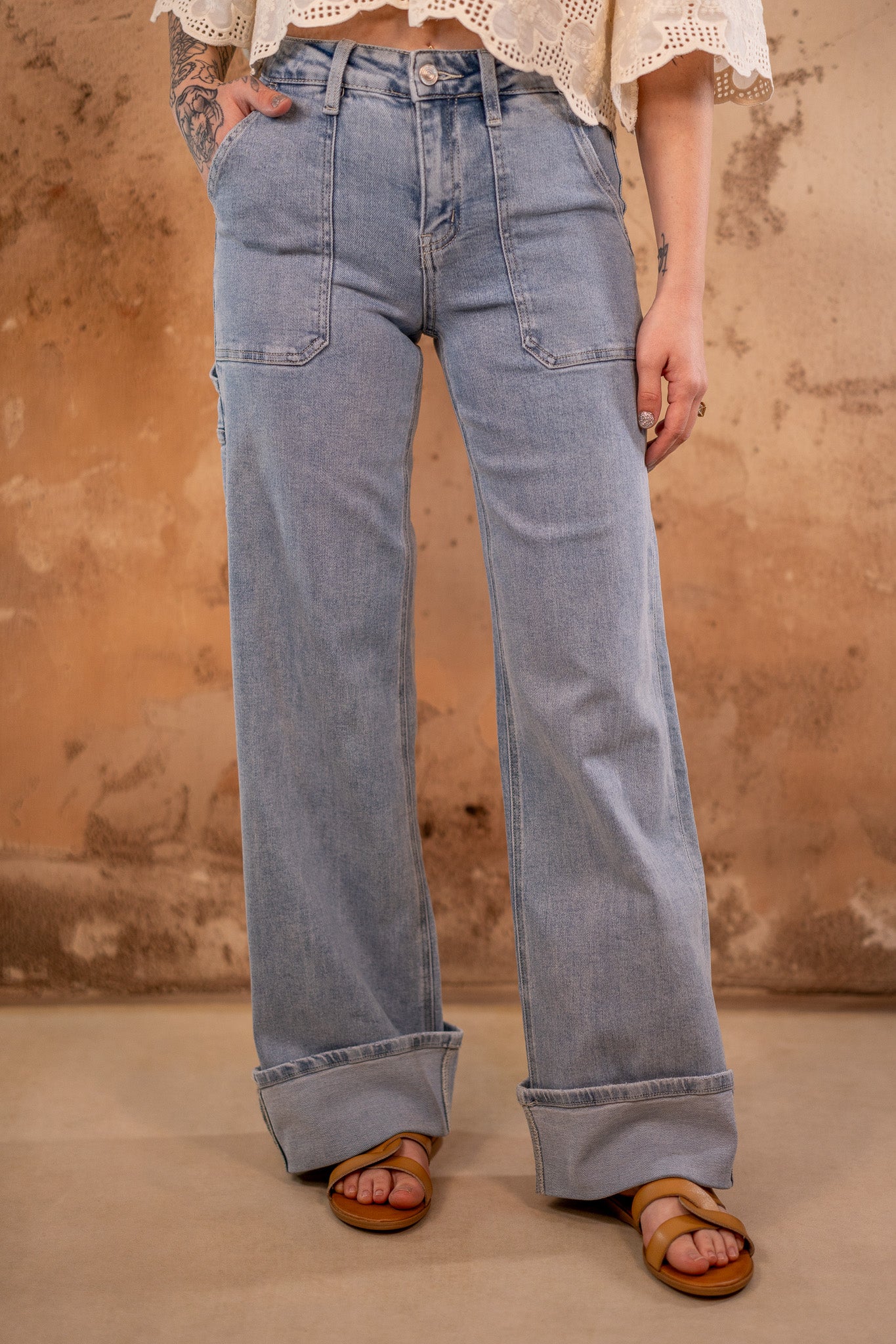 Maxine Wide Leg Carpenter Jeans