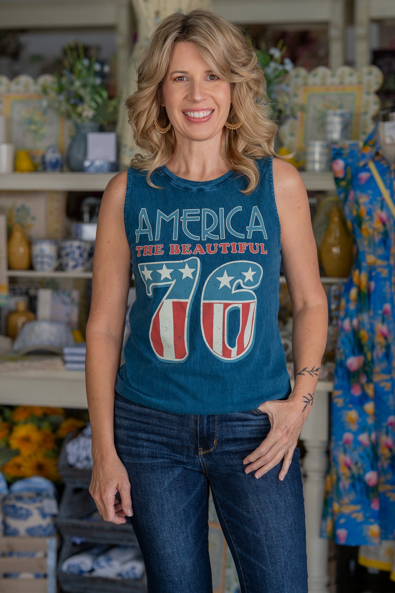 America 76 Graphic Tank Top