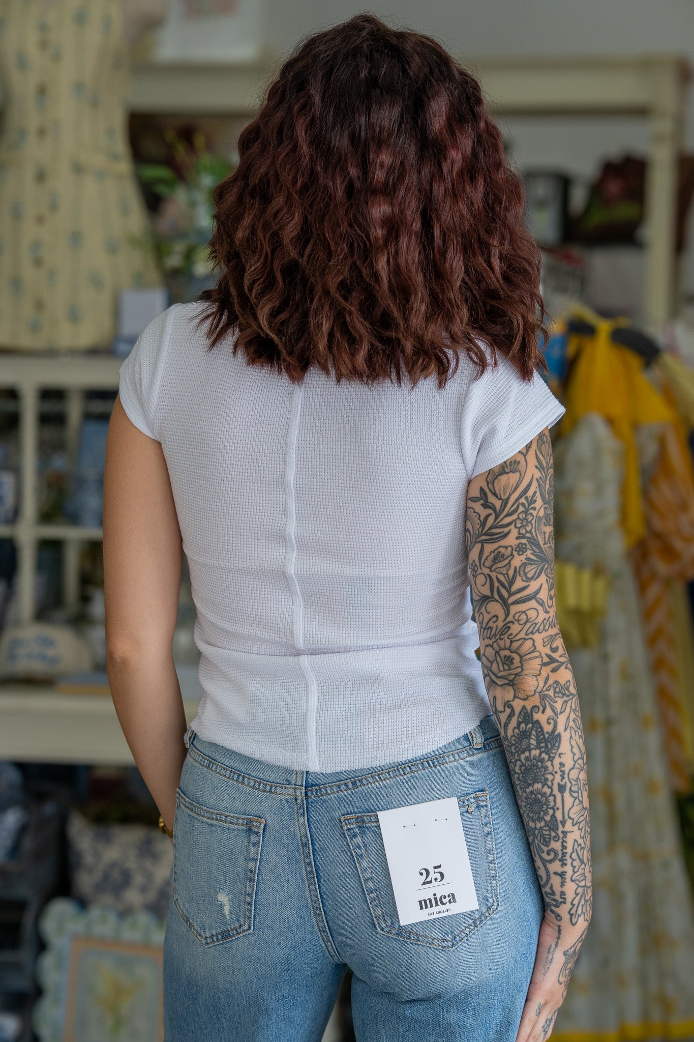Emilee Snap Button White Top