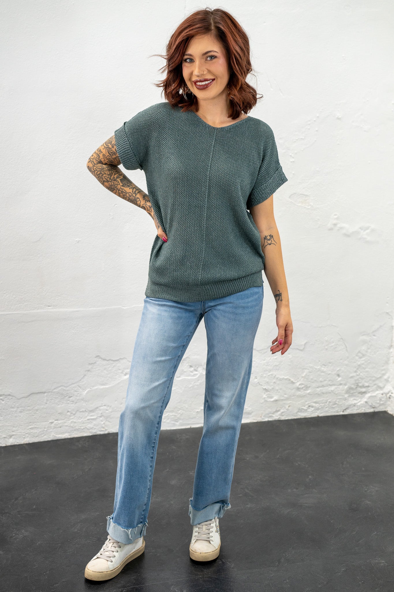 Kayla Ash Jade Knit Top