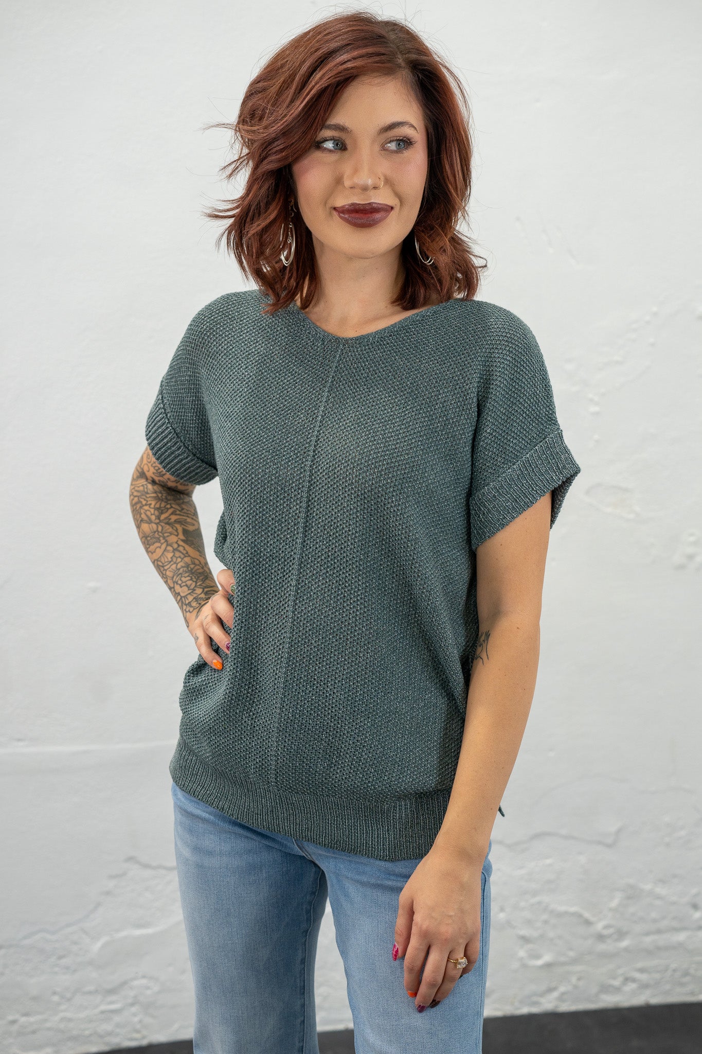 Kayla Ash Jade Knit Top