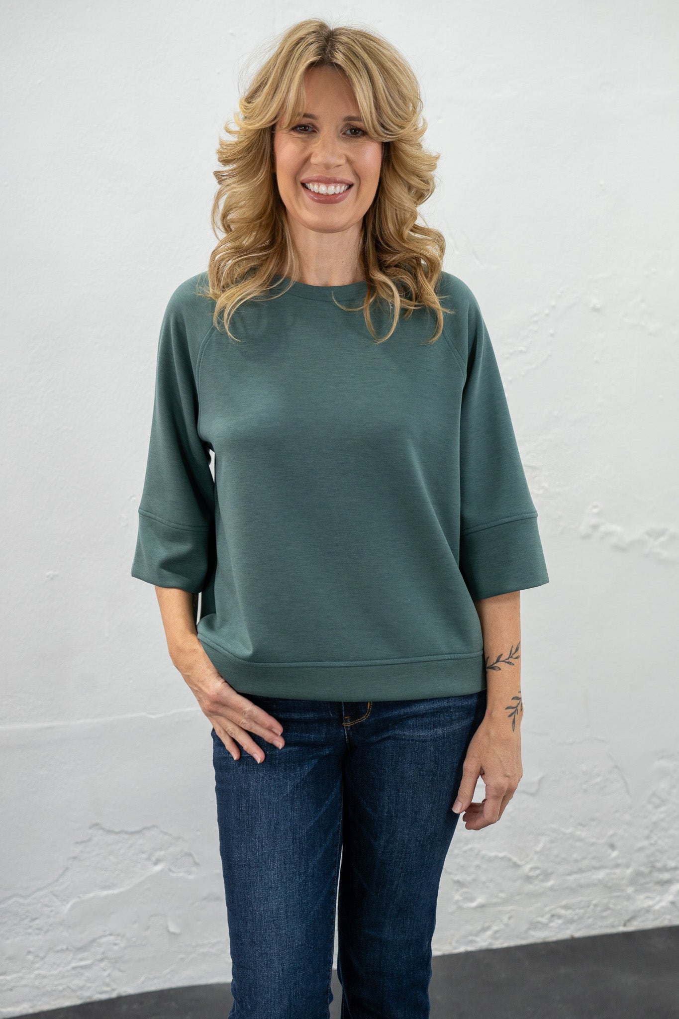 Lena Ash Jade 3/4 Scuba Top