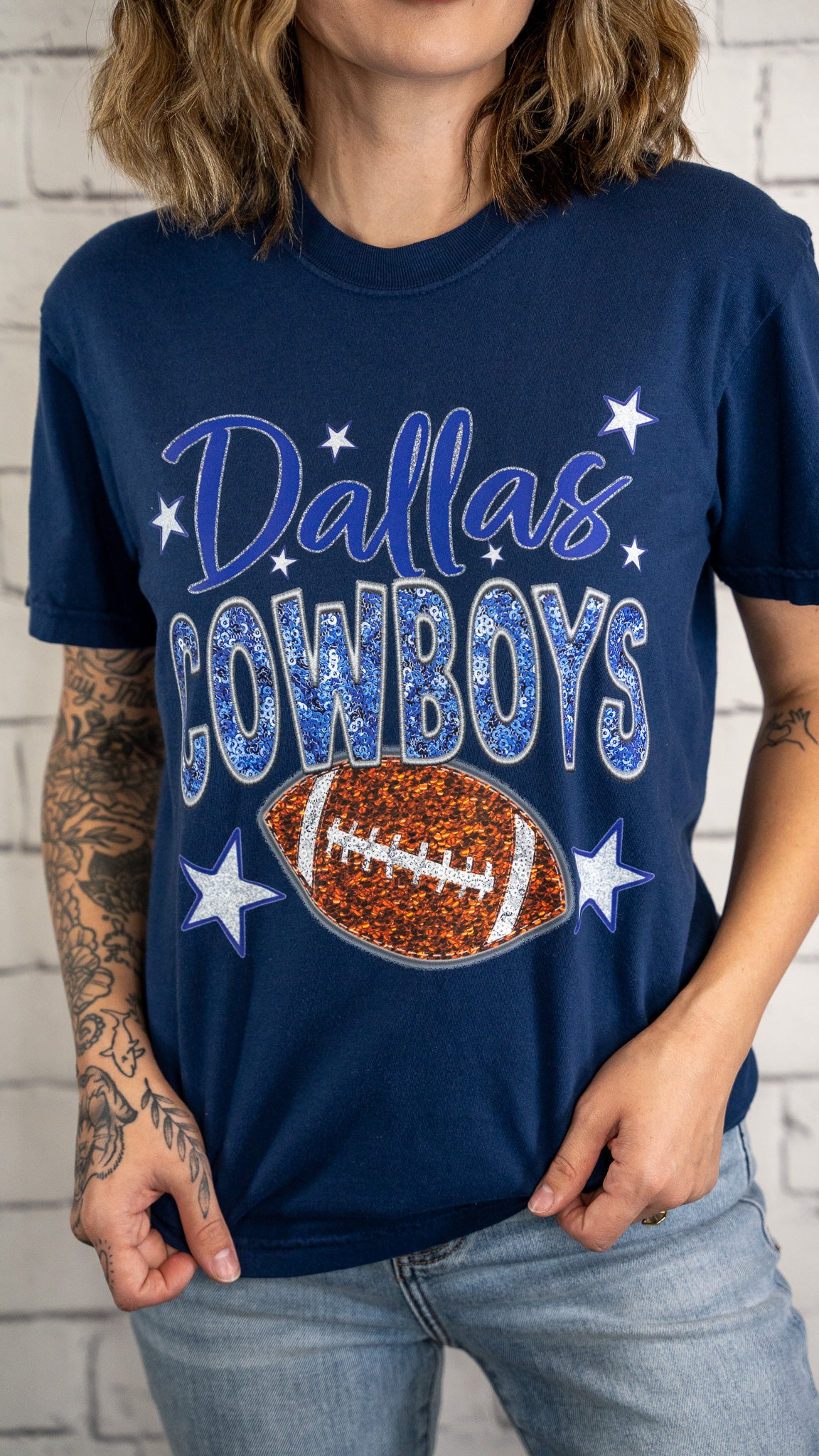 Dallas Cowboys Sequin Tee *Final Sale*