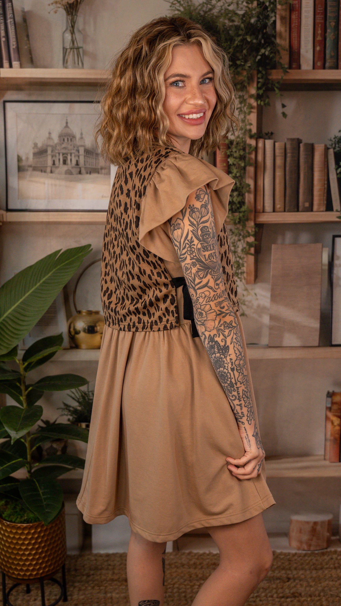 LeeAnn Leopard Vest Dress