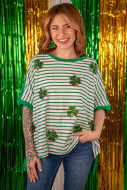 Lots of Luck Striped Tee