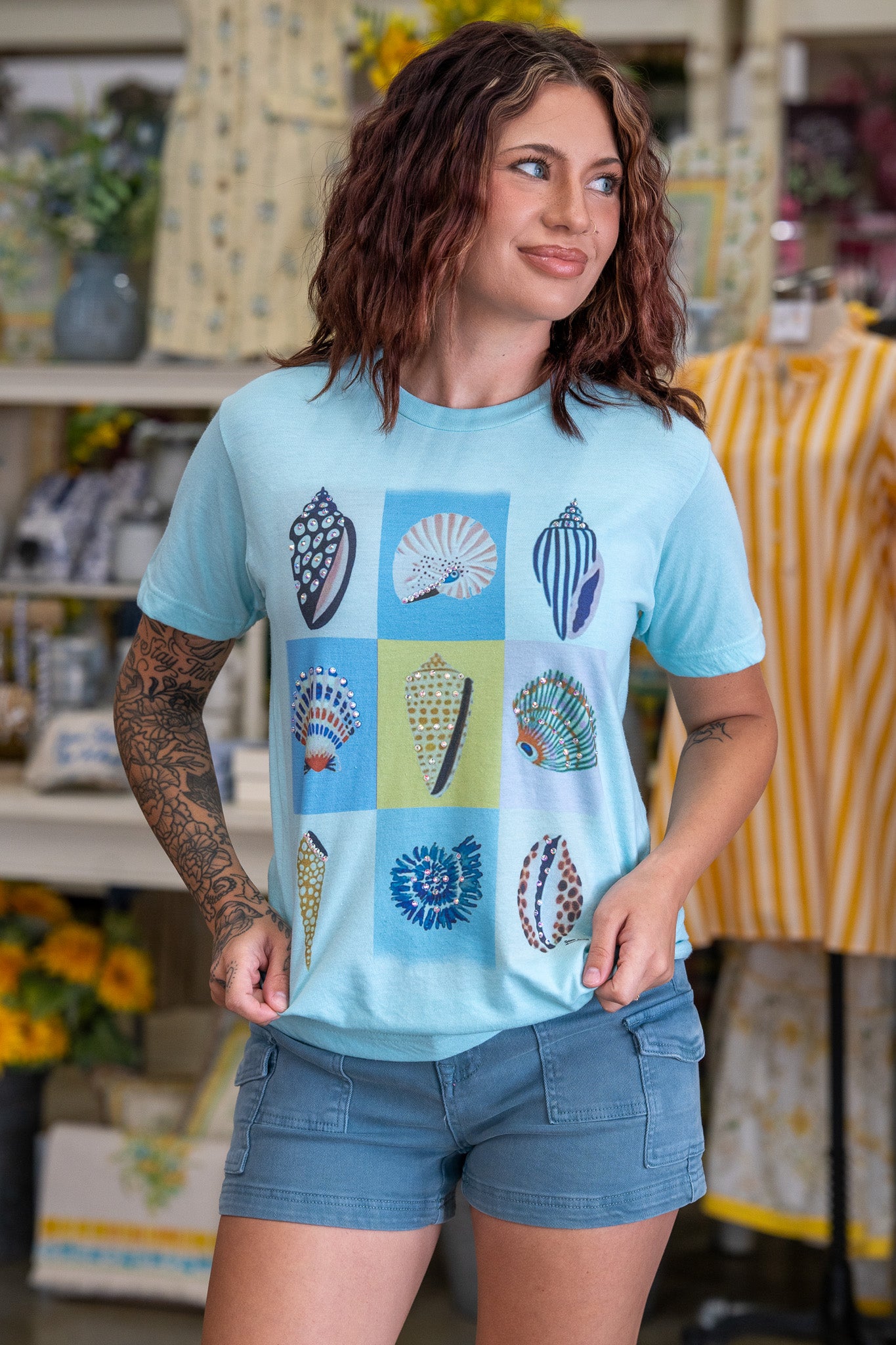 Crystal Seashells Tee