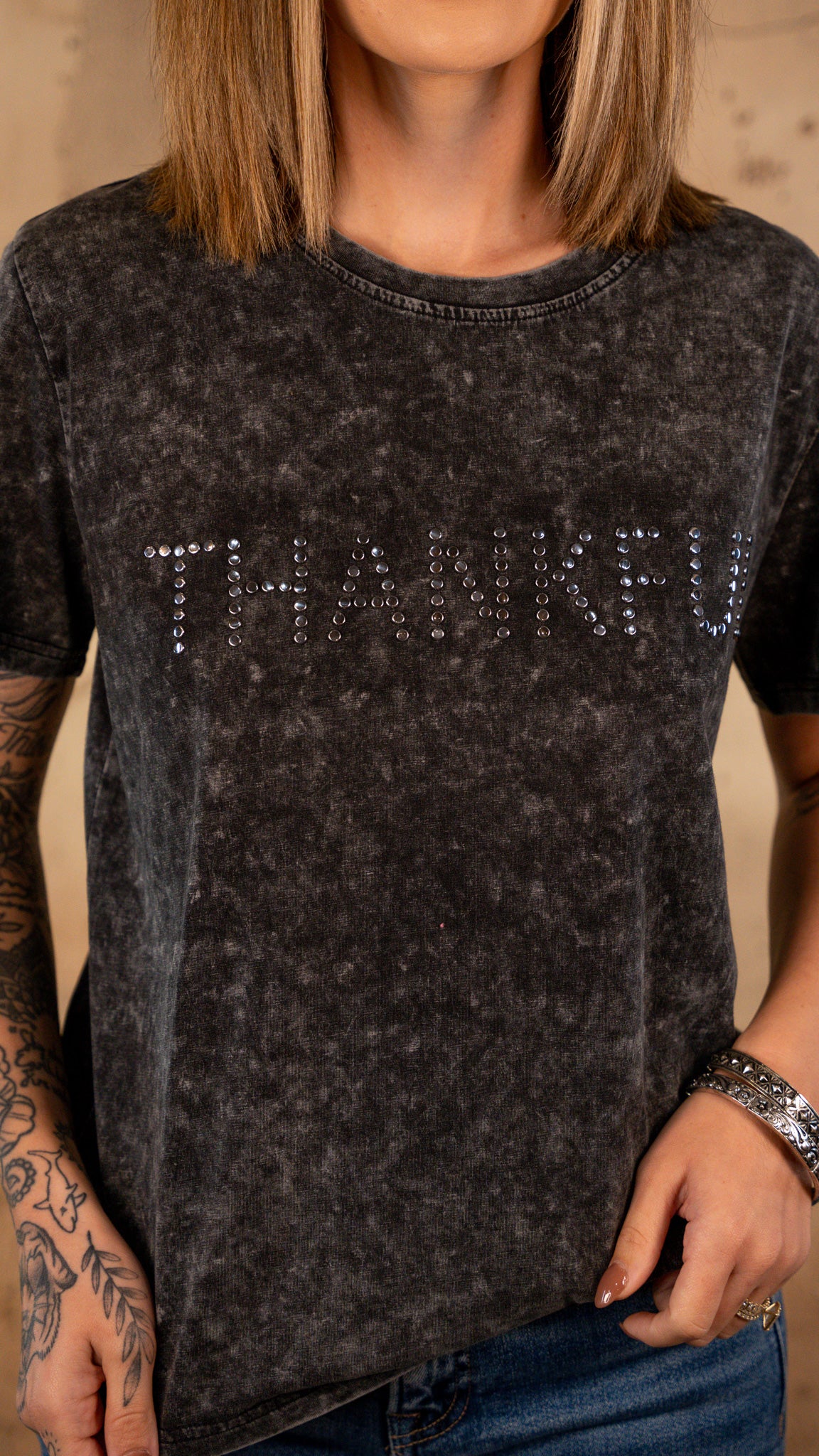 THANKFUL Acid Washed Tee