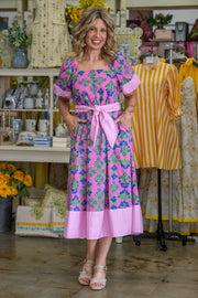 Southern Beauty Floral Stripe Dress