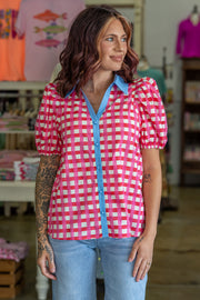 Picnic Pretty Button Down Top