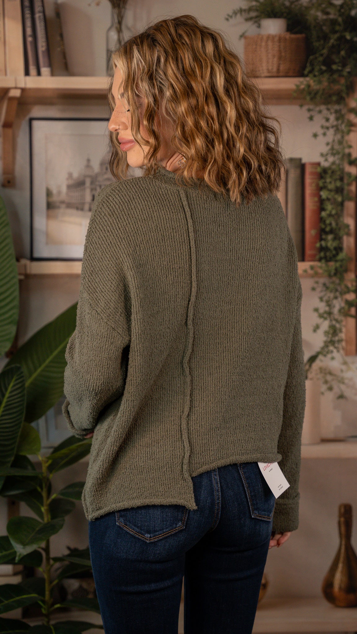 Adrianna Light Olive Sweater Top