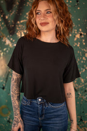 Brittney Black Boxy Tee