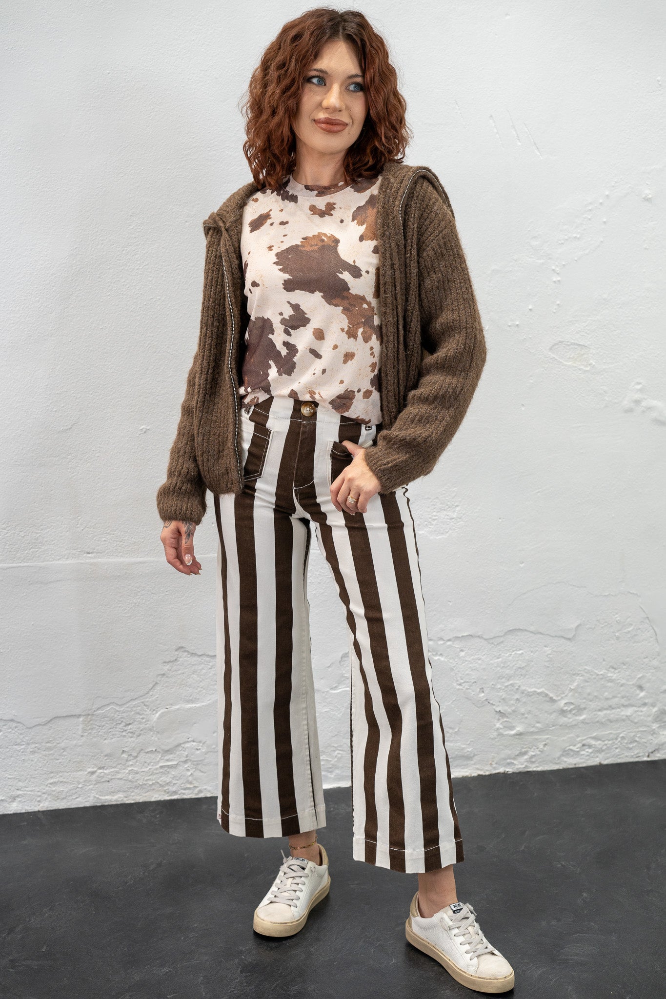 Stripe This Way Cropped Pants