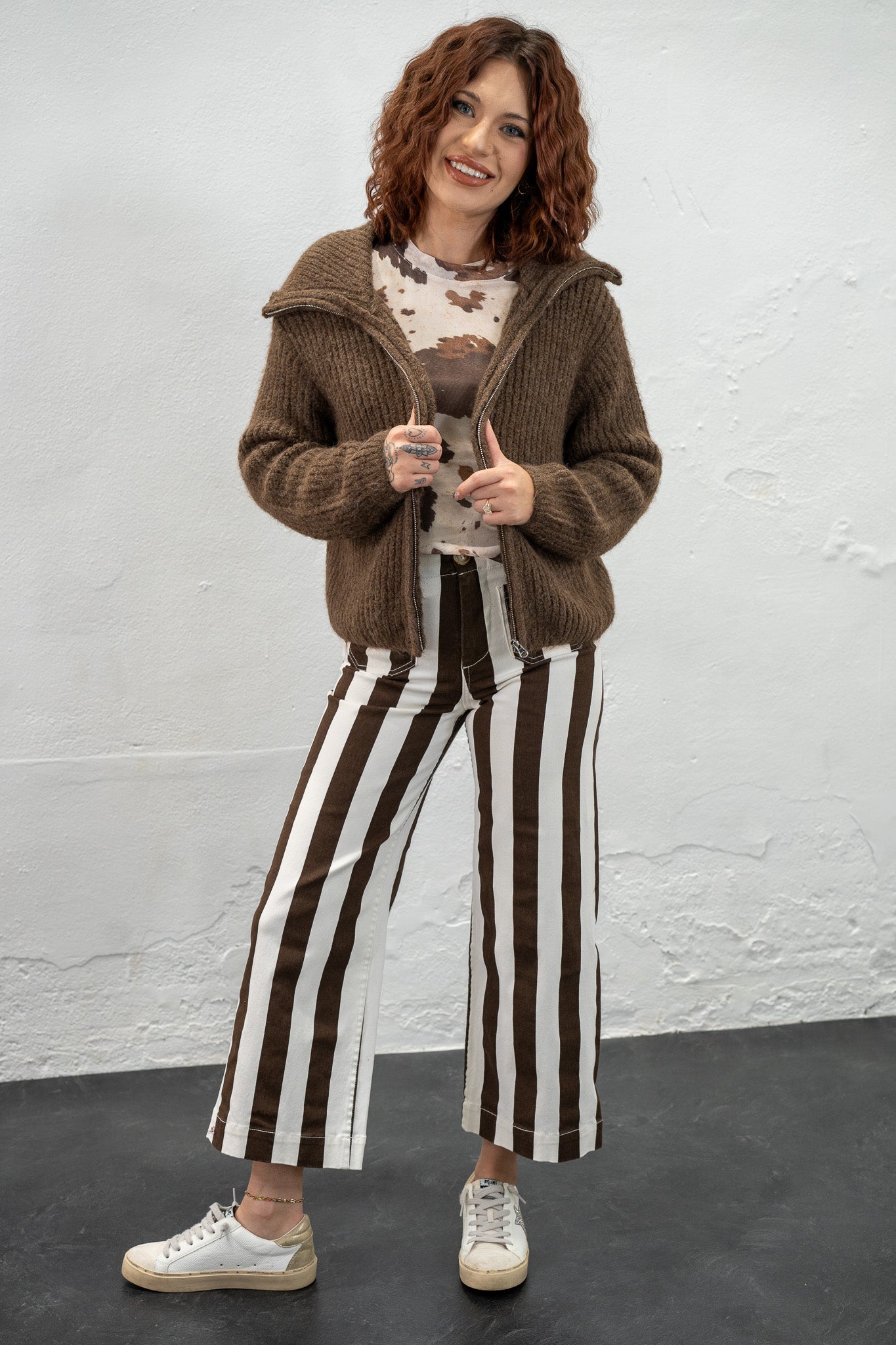 Warm & Cozy Chocolate Zip Sweater