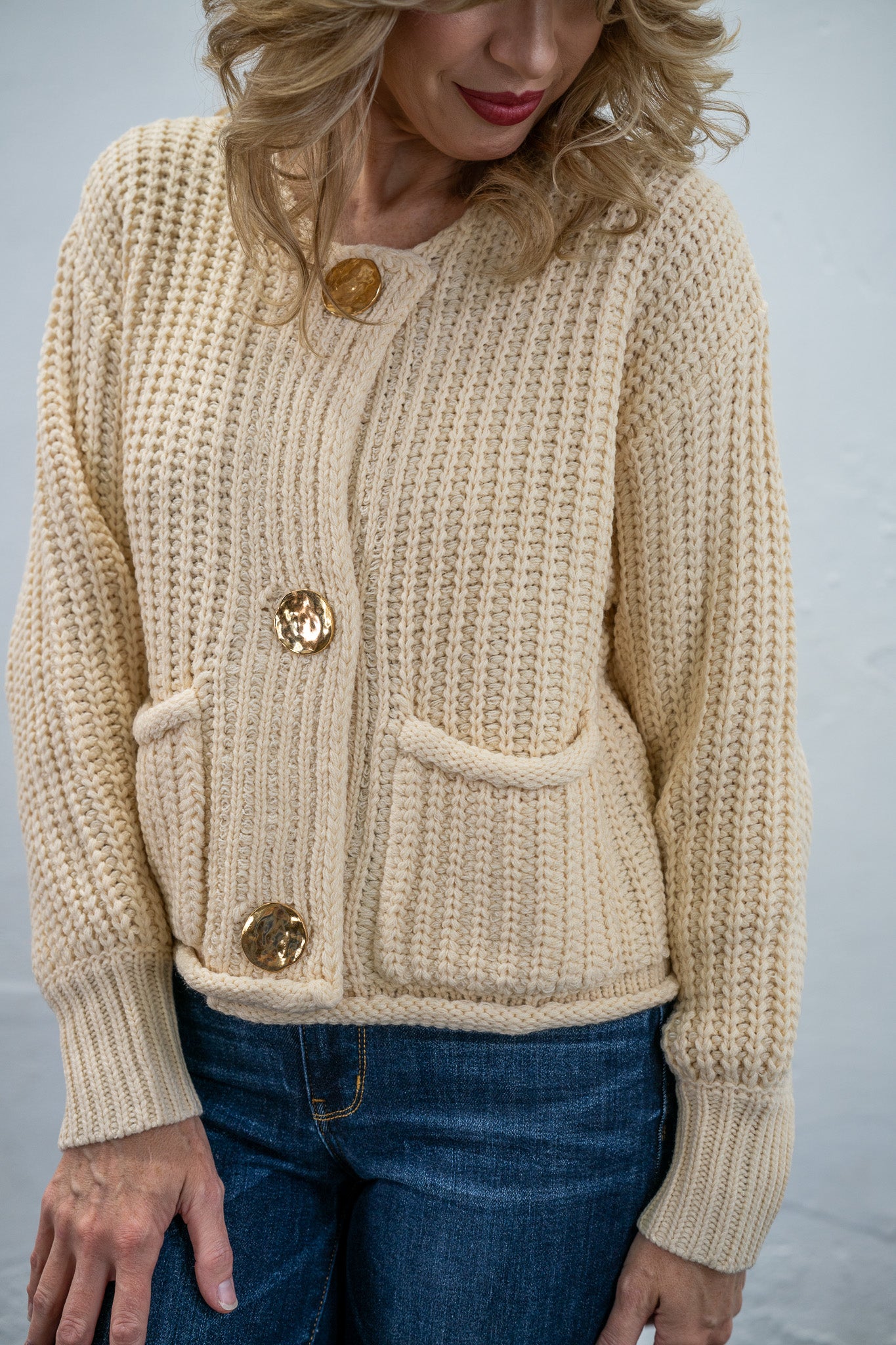 By The Fireside Cream Cardigan