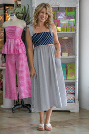 Kaylin Dots & Stripes Dress