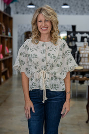 Cottage Bloom Embroidered Top