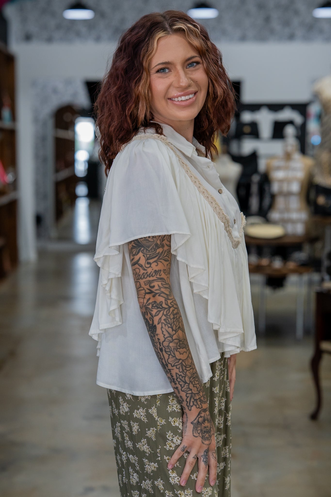 Wilma Ruffle Blouse