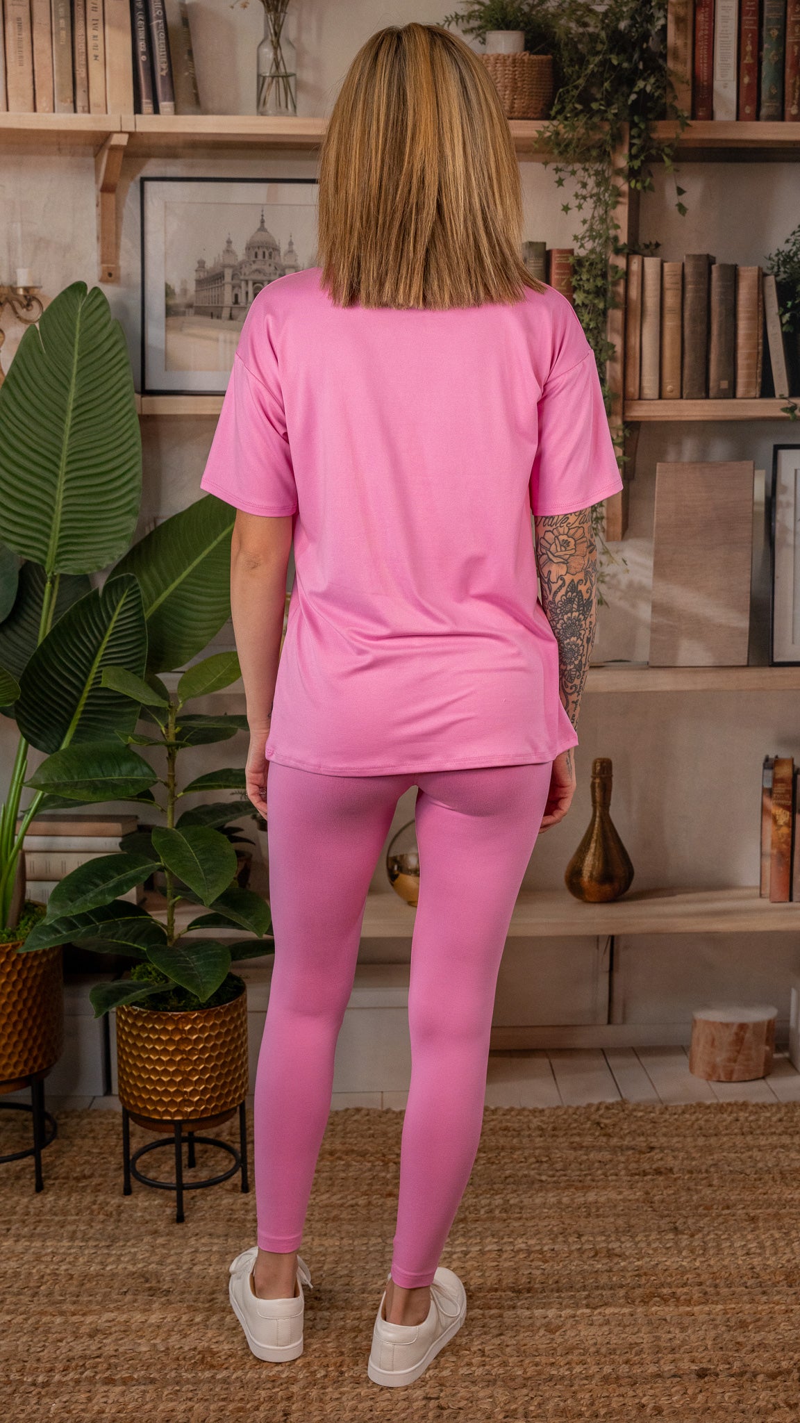 No Bad Vibes Bright Pink Legging Set