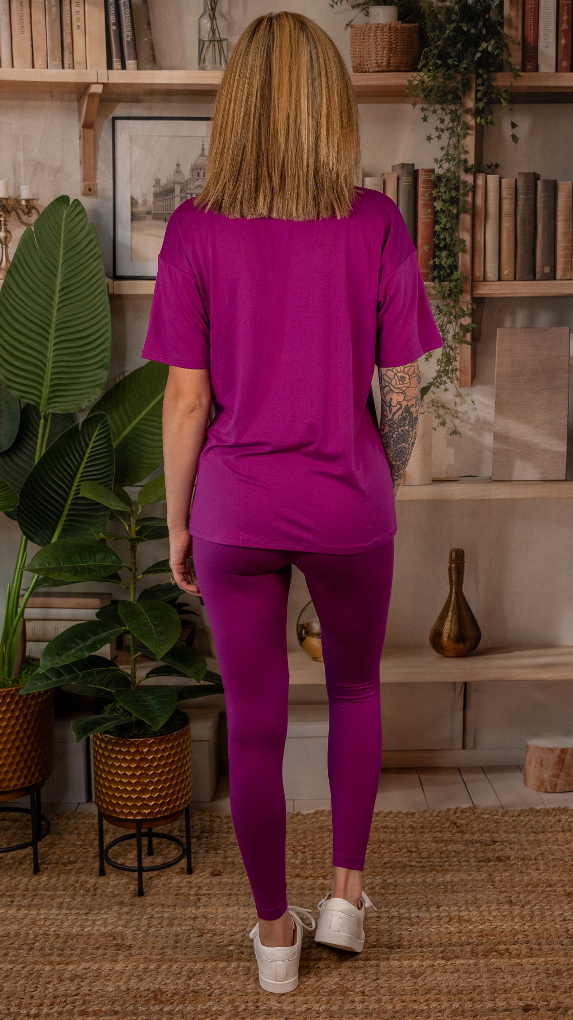 No Bad Vibes Plum Legging Set