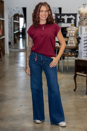 Janie Maroon Tee