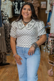 Rodeo Pearl Polka Dot Top