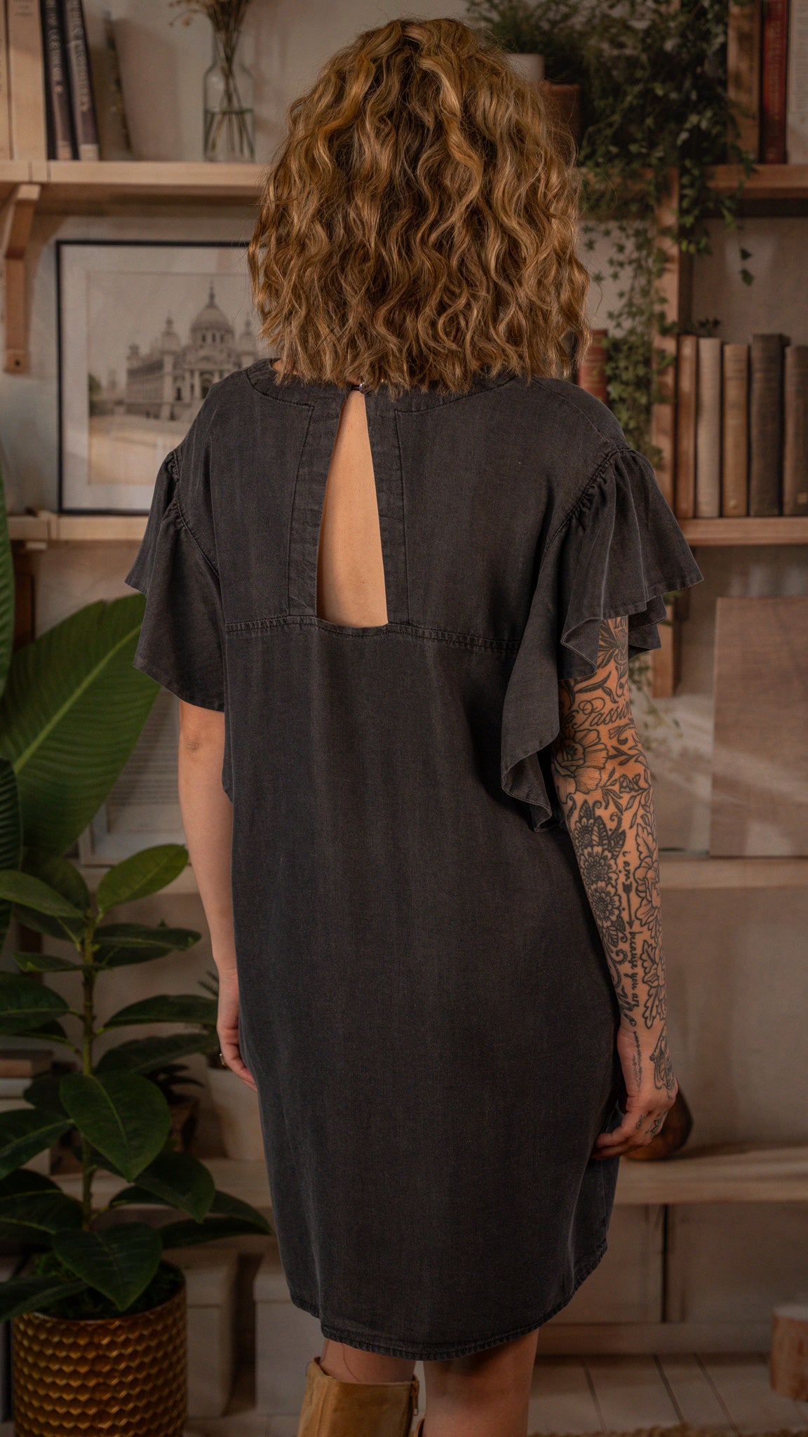 Trisha Charcoal Denim Dress