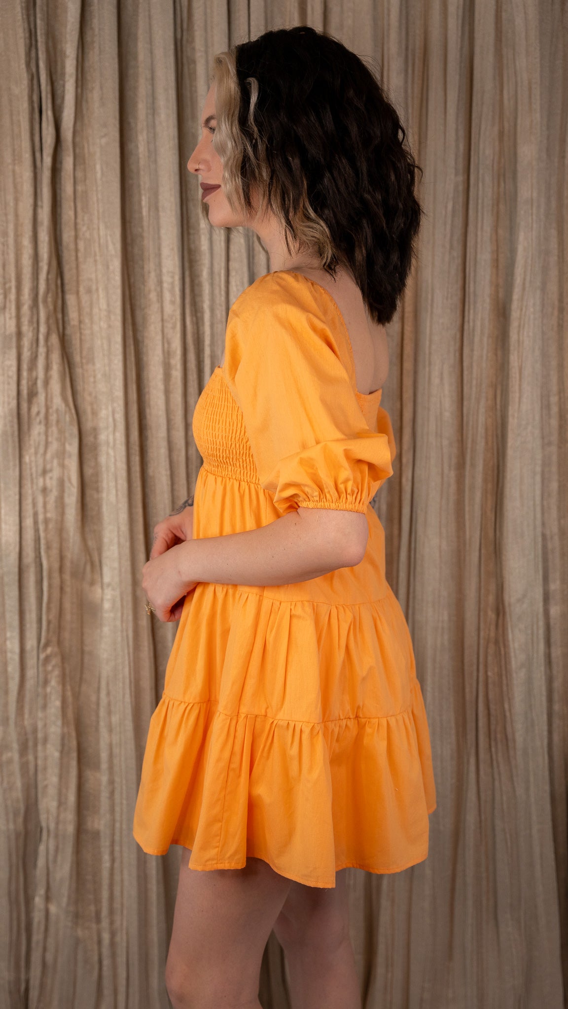 Brylee Light Orange Dress
