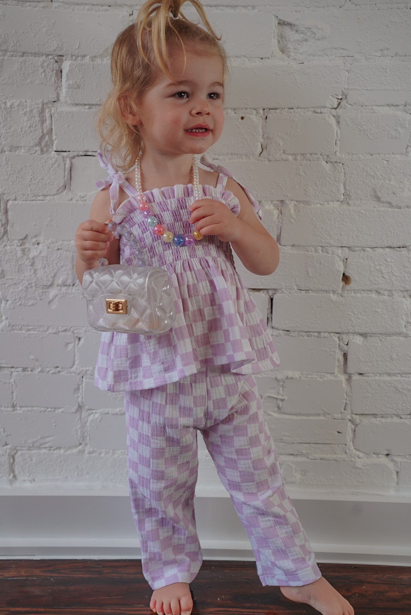 Layken Lilac Checkered Set