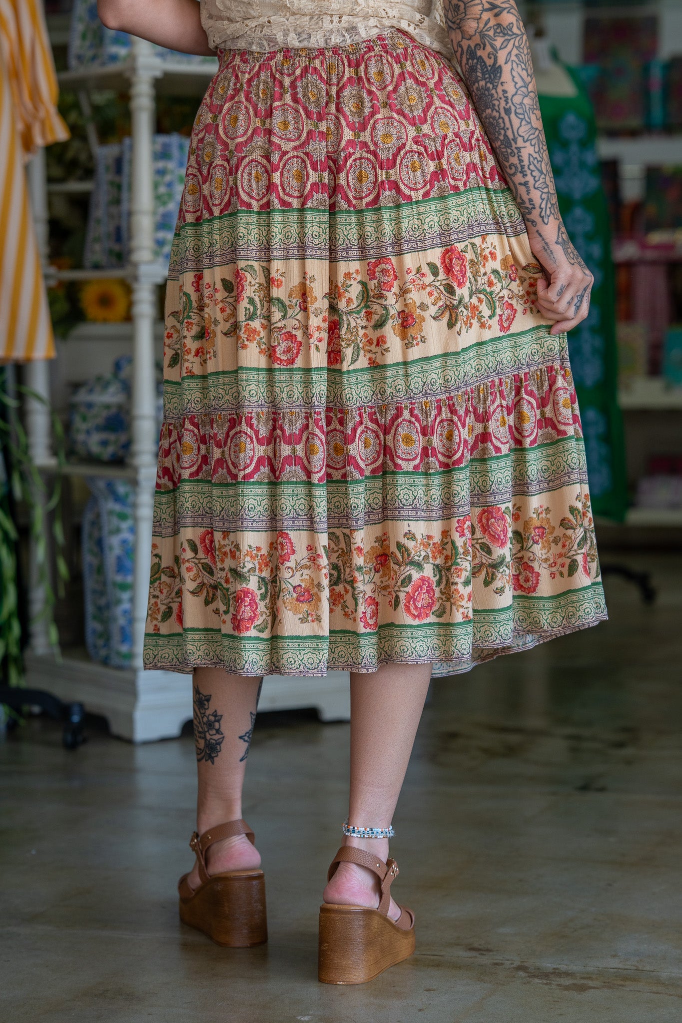 Sunset Sonata Floral Skirt