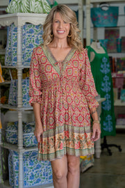 Vintage Poetry Long Sleeve Dress