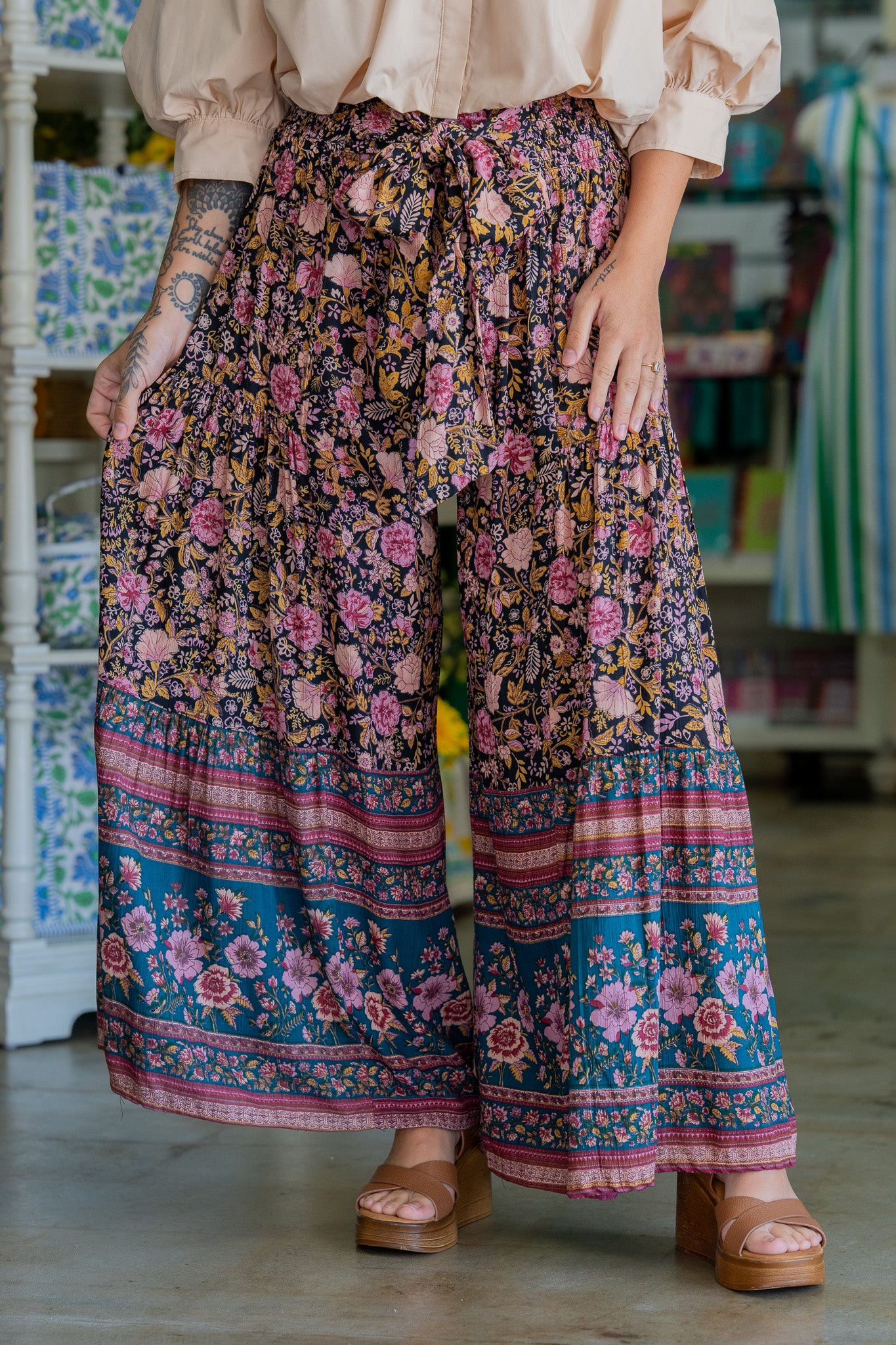 Rosewood Romance Waist Tie Pants
