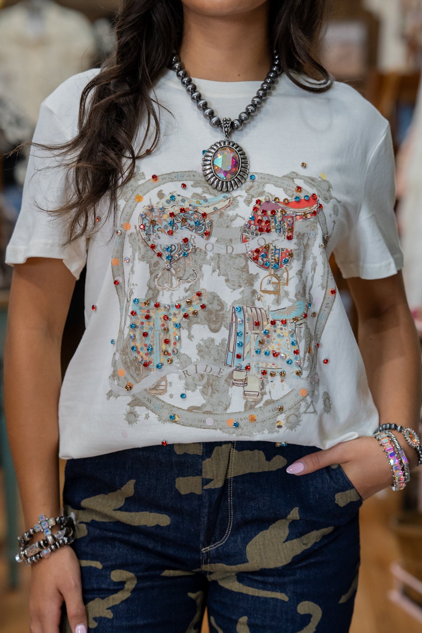 Rodeo Ride Embellished Top