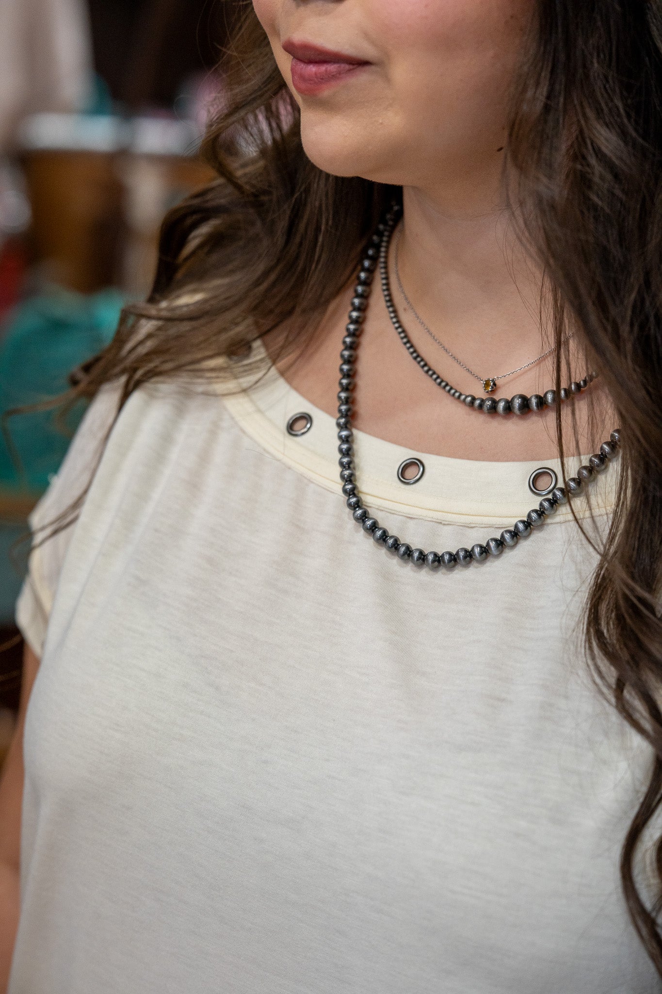 Thelma Cream Eyelet Top